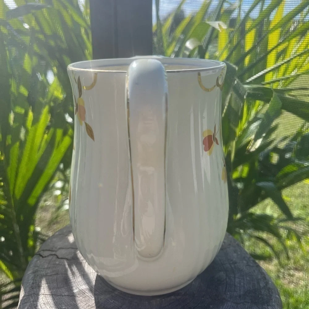 Porcelain Autumn Leaf Pitcher, Hall Superior Quality Kitchenware, Mary Dunbar